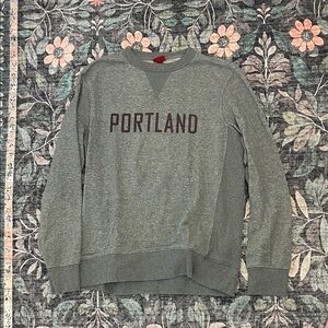 Merona Gray Crewneck Sweater with Portland Design